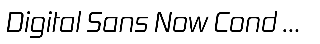 Digital Sans Now Cond Light Italic